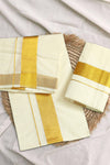 Set Mundu with Golden Kara – Single Set