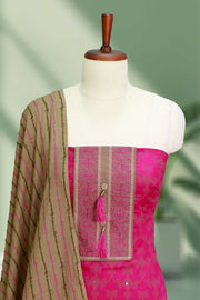 Cotton Churidar Material with Mirror Work
