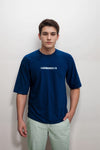 HOG & FOG Letter Print Five Sleeve T-Shirt