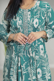 Printed Cotton A-Line Kurti