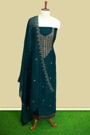 Georgette Churidar Material – Graceful Embroidery with Sequins