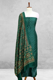 Silk Churidar Material with Button & Butta Work