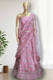 Designer Wedding Lacha – Net with Stone & Thread Work