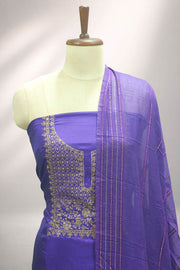 Silk Churidar Material – Golden Thread Work with Sequins