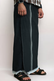 Men’s Cotton Dhoti – Black with White Border
