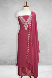 Georgette Churidar Material-Embroidery Thread