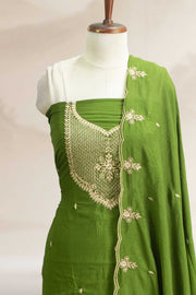 Sequin Elegance Silk Churidar Material