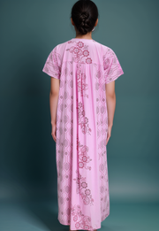 Women’s Printed Cotton Nighty – Babra Pattern