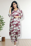 Rayon Printed V-Neck Kurti Palazzo Set