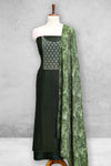 Silk Churidar Material – Embroidery & Sequins Work
