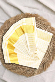 Elegant Kerala Tissue Check Saree with Golden Border