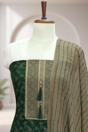 Cotton Churidar Material with Sequins & Thread Work