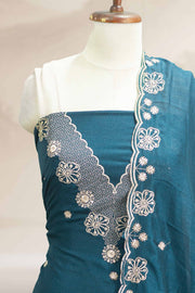 Sequin Elegance Silk Churidar Material