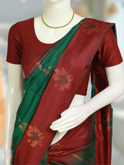 Soft Silk Dresscode Saree - Body Butta with Contrast Border - ₹630/-