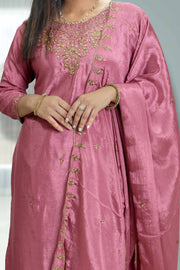 Silk Churidar with Stone Work