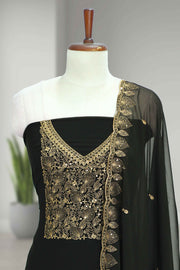 Embroidered Georgette Unstitched Dress Material