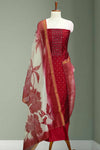 Silk Churidar Material-Thread Work With Butta