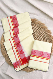 Set Mundu with Mural Print Border – XL Size (Single Set)
