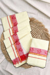 Set Mundu with Mural Print Border – XL Size (Single Set)