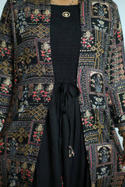 Rayon Printed Kurti with Overcoat Style