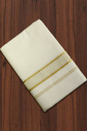 Cotton Dhothi with Golden Border