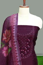 Elegant Silk Churidar Material – Timeless Floral Charm