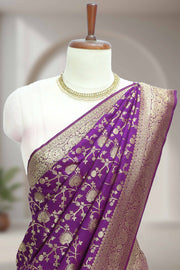 Banarasi Silk Saree with Jaal Design