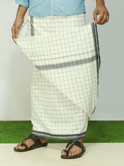 Vibrant Checkered Cotton Dhoti - Just ₹159!