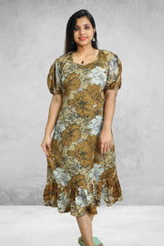 Night Dress-Semi Chiffon