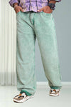 Wide-Leg Plain  Mens Baggy Jeans