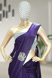 Soft Silk Saree with Floral Print & Tassels