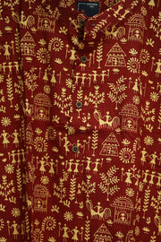 Ethnic Ajrakh Men's Short Kurta