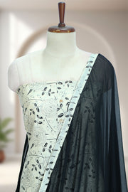 Cotton Churidar Material – Button Work Design