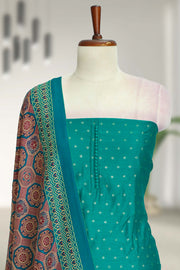 Silk Churidar Material with Button & Butta Work