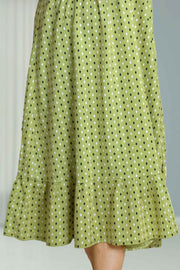 Cotton Night Dress with Smocking Design