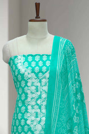 Cotton Churidar Material – Floral Embroidery Thread