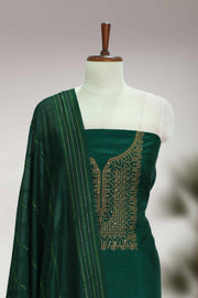 Silk Churidar Material – Golden Thread Work