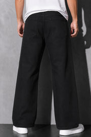 Denrock Classic Plain Wide Leg Baggy Jeans
