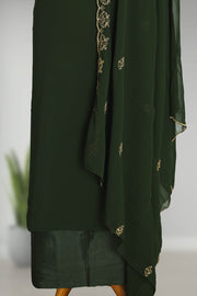 Georgette Churidar Material with Golden Thread & Sequins Work