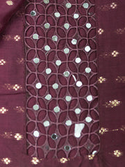 Silk Mirror Work Butta Churidar Material
