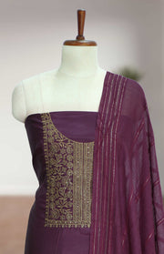 Silk Churidar Material – Golden Thread Work