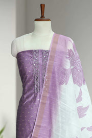 Silk Churidar Material – Butta Work & Mirror Pattern