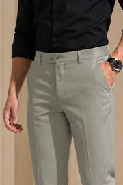 Sero Men's Plain Satin Cotton Formal Trousers