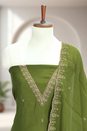 Silk Churidar Material – Thread Work with Sequins