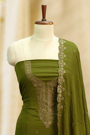 Golden Elegance Silk Churidar Material