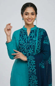 Cotton Glow Mirror Print Churidar Material