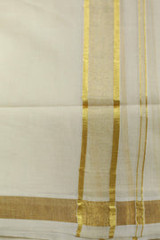 Cotton Dhothi with Golden Border