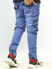 Men's Denim Jogger with Rib - Stretchable Jeans for a Clean and Stylish Look