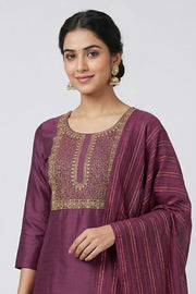 Silk Churidar Material – Golden Thread Work with Sequins