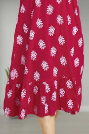 Floral Print Cotton Night Dress